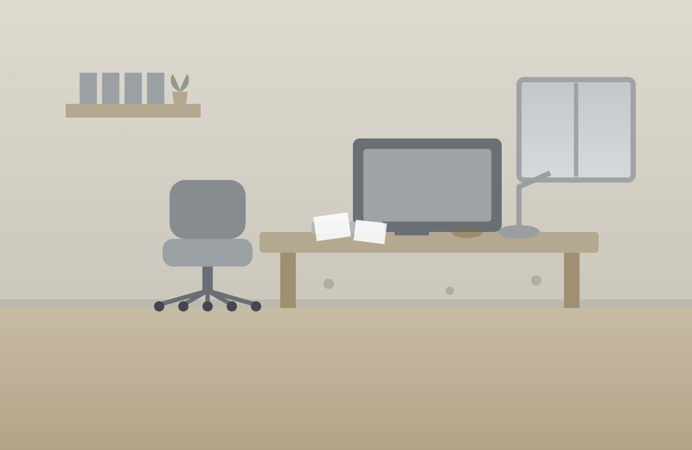 Büroreinigung – vorher